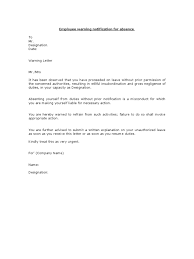 Check spelling or type a new query. Absence Warning Letter