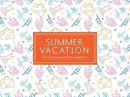Summer Vacation Free Pattern Free Icon Set Free Vector Illustration Free Vector Patterns