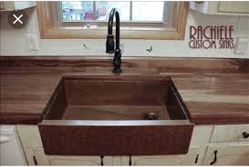 Apron sink kitchen double bowl kitchen sink farmhouse sink kitchen kitchen decor kitchen ideas kitchen sinks kitchen cabinets decorating kitchen kitchen islands. Copper Sink With Wood Countertops Copper Farmhouse Sinks Copper Farm Sink Copper Sink