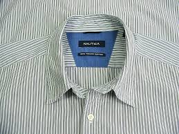 Nautica Mens Dress Shirt White Blue Green Striped 80s Two Ply Size Xl Nautica Mens Shirt Dress Mens White Dress Shirt Non Iron Dress Shirts