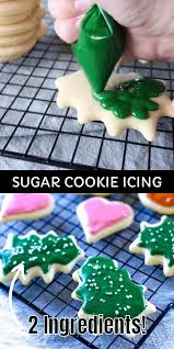The Best And Easiest Sugar Cookie Icing Ever Only Two Ingredients Video Recipe Video In 2020 Homemade Sugar Cookies Easy Sugar Cookies Sugar Cookie