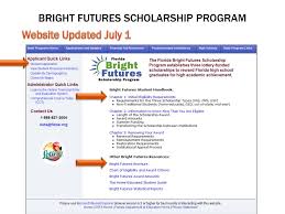 ppt bright futures bf scholarship program initial