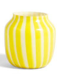 12 multicolored dolomite vintage vase set. Juice Vase Hay Yellow O 22 X H 22 Cm Yellow Hay 507375