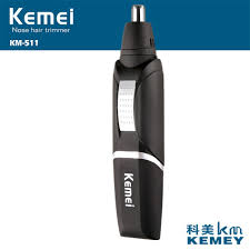 kemei km 511 الكهربائية الأنف الأنف الانتهازي للرجال تجميل aa البطارية و إزالة والرجال الأنف الأذن الشعر المتقل nose hair removal hair trimmer men hair trimmer