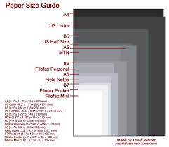 Extremely Good Page Size Comparison Chart Paper Sizes Chart Paper Size Traveler Notebook Inserts
