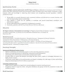 Entry Level Financial Analyst Resume