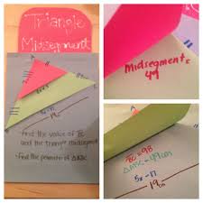 Triangle Midsegment Pop Up Find The Midsegment Length Length Of Bc And The Perimeter Then Fold Up To Ch Teaching Geometry Math Geometry Guided Math Lessons
