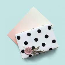 Download Download Premium Psd Of Gift Box Wrapped With Black Dots Wrap Paper 1212426 Design Mockup Free Wrapping Paper Gift Box