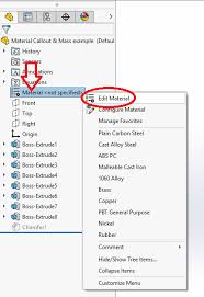 This form of graphite is sometimes referred to as tempered carbon. Solidworks Material Callouts Mass Perception Engineering