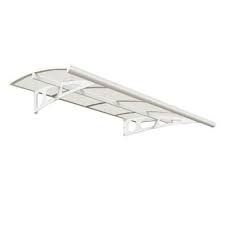Palram Bordeaux 2230 7 Ft 4 In 13 In H X 54 7 In D White Door Canopy Awning 703400 The Home Depot In 2021 Door Awnings Aluminum Awnings Door Canopy