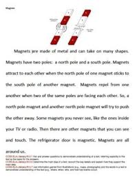 Magnets Reading Activity In 2021 Science Skills First Grade Science Science Words