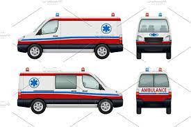 ambulance building emergency auto service ambulance automotive illustration