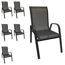 Als stapelsessel bezeichnet man stühle die problemlos aufeinandergestapelt werden können. 6 Stuck Garten Stapelstuhl Farbe Anthrazit Kaufland De