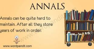Meaning Of Annal More Than Words Meant To Be Words