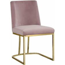 Blush Pink Velvet Accent Curved Dining Chair Set Of 2 Dining Chairs Velvet Dining Chairs Porch Chairs
