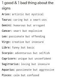 Like all of the zodiacal signs, the crab is a part of greek mythology. Daily Sign Prediction On Twitter One Good And One Bad Thing About Zodiac Signs