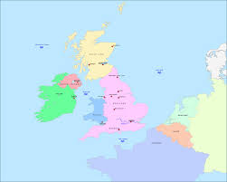 Wandkaart van engeland en frankrijk. Topografie Verenigd Koninkrijk Ierland En De Buurlanden Www Topomania Net