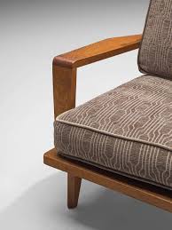 Pair Of Guillerme Et Chambron Lounge Chairs In Solid Oak Lounge Chair Design Chair Solid Oak Chair