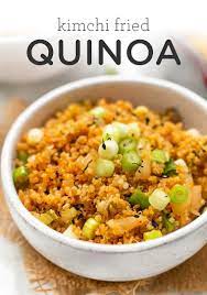 Kimchi Fried Quinoa Recipe 5 Ingredients 10 Minutes Simply Quinoa Recipe Quinoa Recipes Easy Quinoa Recipes Fried Quinoa
