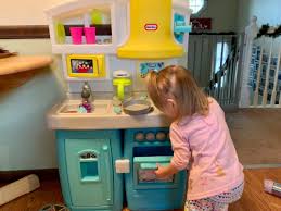 The Little Tikes Play Kitchen Fosters Imaginative Play With Alexa Skill I was a little nervous about other reviews stating it was hard to put together but my husband did it in about half an hour with. the little tikes play kitchen fosters