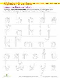 Free letters and alphabet worksheets. Rainbow Letters Practice Writing Lowercase Letters Alphabet Practice Worksheets Lower Case Letters Writing Practice