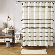 Better Homes Gardens Boho Chic Cotton Shower Curtain Beige Black 72 X72 Walmart Com In 2021 Bathroom Shower Curtains Unique Shower Curtain Diy Bathroom