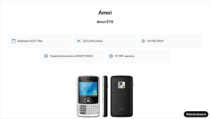 Amoi E78 Full Device Specifications ...