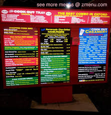 A traditional feast with all the trimmings—for less than $10 a person! Online Menu Of Cook Out Restaurant Oxford Mississippi 38655 Zmenu