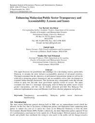 Of the malaysian public sector to follow those initiatives that had been carried out in some developed. Pdf Enhancing Malaysian Public Sector Transparency And Accountability Lessons And Issues Celah Gelegar Academia Edu