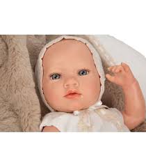 Bebé Reborn Arias 38 cm Jade Marrón con Manta