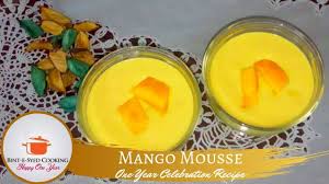 Mango Mousse Recipe By Bintesyed Cooking Eggless Mango Mousse One Ye Mango Mousse Mousse Recipes Recipes
