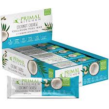 Slight taste and texture of bone broth, but it would be unnoticeable in anything but plain water. Primal Kitchen Coconut Cashew Collagen Protein Bars 1 7 Oz Pack Of 12 Gluten Free Paleo Contains Eggs