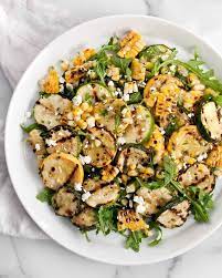 Grilled Zucchini Summer Squash And Corn Recipe Grilled Zucchini Food Healthy