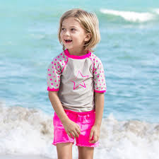 Upf 40+ pour une haute protection ! T Shirt Anti Uv Maillot De Bain Enfant Fille Girl Power Elly La Fripouille France