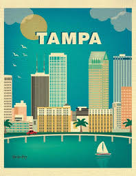 Tampa Printtampa Wall Art Florida Skyline Loose Petals Etsy Travel Prints Travel Posters Tampa