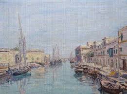 Jules Lellouche 1903 1963 Port De La Goulette Peinture Orientaliste Peinture Lellouche