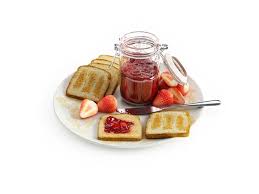 Breakfast Toast With Strawberry Jam 3d Model Food Breakfast Breakfast Toast