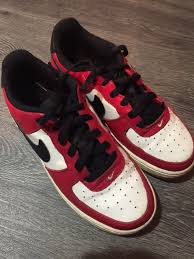 Air Jordan 1 Low Red White Black Nike Air Jordan 1 Low Red White Black Size 4y Used Good Condition Jordan 1 Low Air Jordans Nike