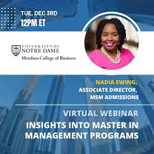 masterinmanagement #notredame #mendoza #businessschool #webinar
