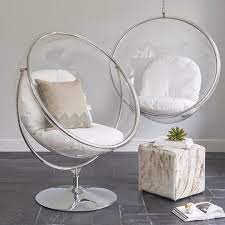 Iconic bubble chair designed by eero aarnio in 1968. Ivory Clear Bubble Inspired Chair On Floor Stand Bubble Chair Floating Chair Cool Chairs