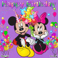 Happy Birthday With Mickey Minnie Mouse Biglietti Di Buon Compleanno Buon Compleanno Disney Immagini Di Buon Compleanno