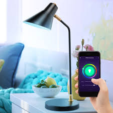 Table lamp led touch lamp multicolor changing rgb bedside lamps night lights, teckin desk lamps dimmable warm white light for bedrooms, living rooms and office, kids gift 4.8 out of 5 stars 3,060 $23.99 $ 23. Smart Rgb Led Table Lamp In Black Matt 850012