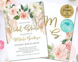 Pretty Blush Boho Dreamcatcher Bridal Shower Invite Https Etsy Me 2ew679j Weddin Boho Bridal Shower Invitations Blush Pink Bridal Shower Boho Bridal Shower