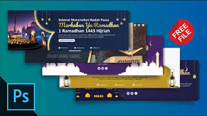 Sebelumnya muhammadiyah telah menetapkan jadwal puasa ramadhan 2021 atau 1 ramadhan dimulai pada 13 april merujuk pada perhitungan astronomi yang dipedomani oleh majelis tarjih dan tajdid pimpinan pusat muhammadiyah. Free Banner Psd Download Spanduk Ramadhan Photoshop Gratis Templatekita Com