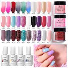 Azure Beauty 34pcs Lot Full Set Dipping Powder Chameleon Thermal Glitter Nail Powder Kits Gradient Powder Nails Nail Dipping Powder Colors Natural Fake Nails