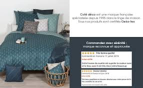 C'est la garantie d'un linge de lit de qualité, élégant et raffiné qui se révèle comme un véritable élément de décoration dans une chambre à coucher. Cote Deco Parure De Lit Palme 100 Coton 1 Housse De Couette 240x220 Cm 2 Taies D Oreiller 65x65 Cm Amazon Fr Cuisine Et Maison