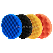 4ps Set 7inch 180mm Waffle Polishing Buffer Pad Auto Sponge Foam Buffing Pad Kit For Car Styling Polisher Car Wash Cleaning To Paint Care Car Wash Buffing Pads