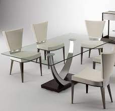 Modern Dining Tangent Dining Table By Elite Furniture Glass Dining Table Decor Glass Dining Room Table Dining Room Contemporary