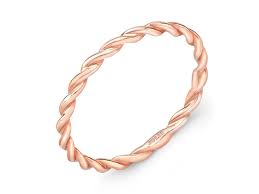 Petite twisted vine diamond ring (1/8 ct. Stackable Twist Wedding Band In Rose Gold Www Igorman Com