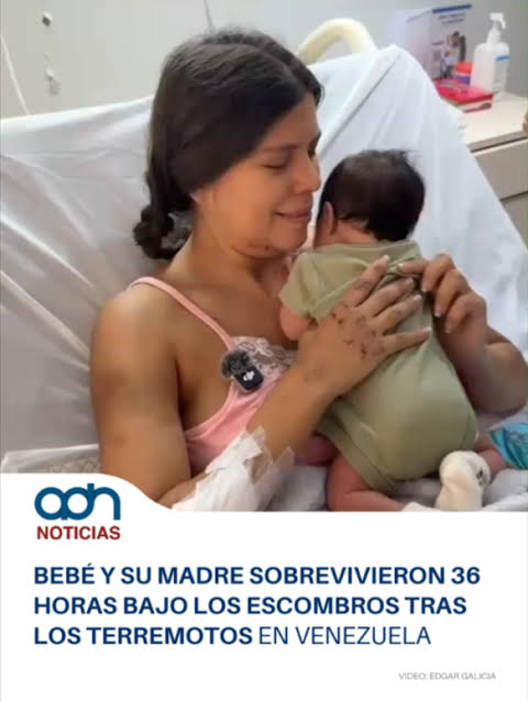 ¡El milagro de Venezuela! Pasaron 36 horas bajo los escombros y esta madre  y su hijo de 14 días de nacidos sobrevivieron Azteca Noticias documentó la  historia inédita de Dayana y su bebé Juan David, ...